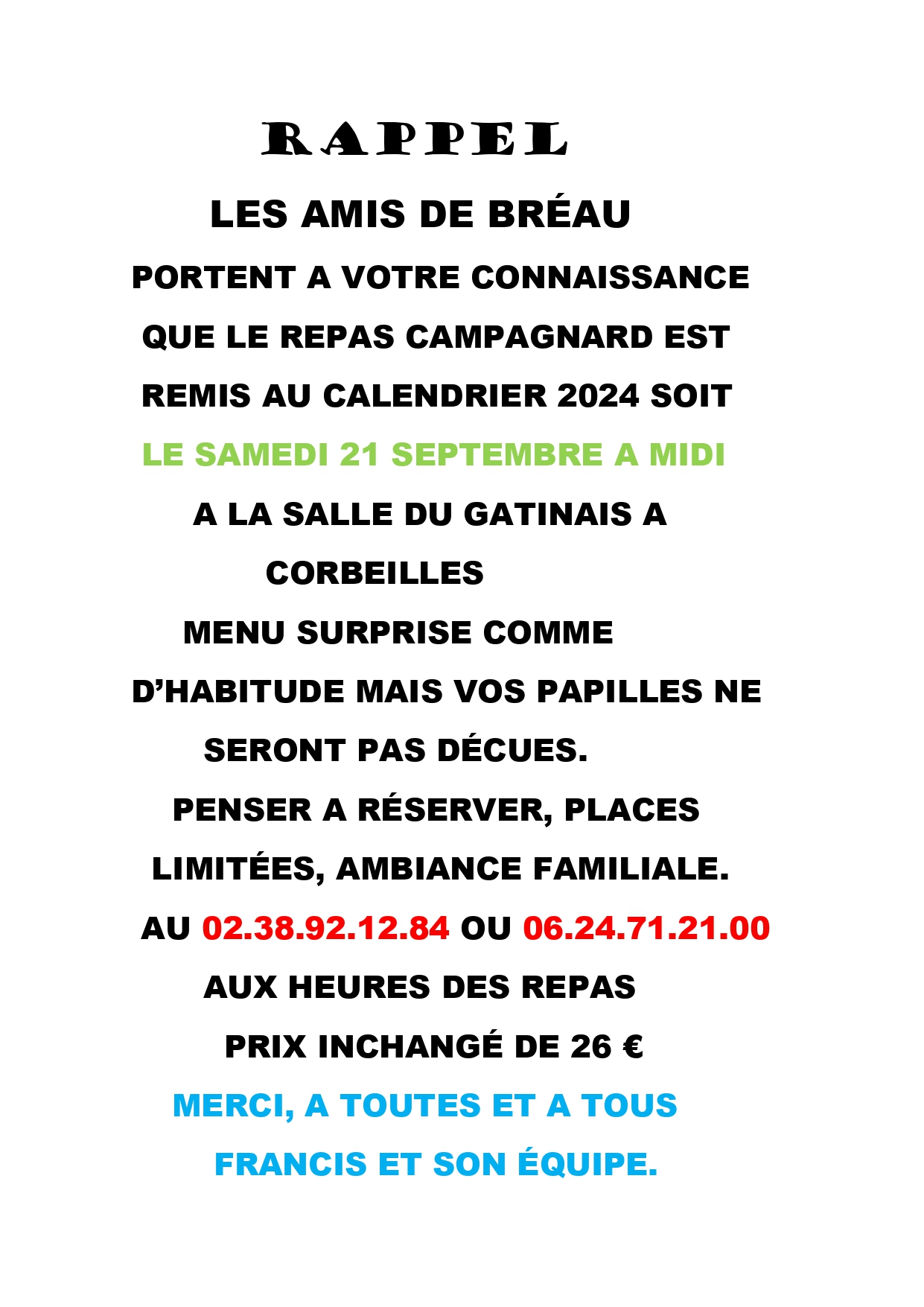 AFFICHE REPAS SEPTEMBRE 2024